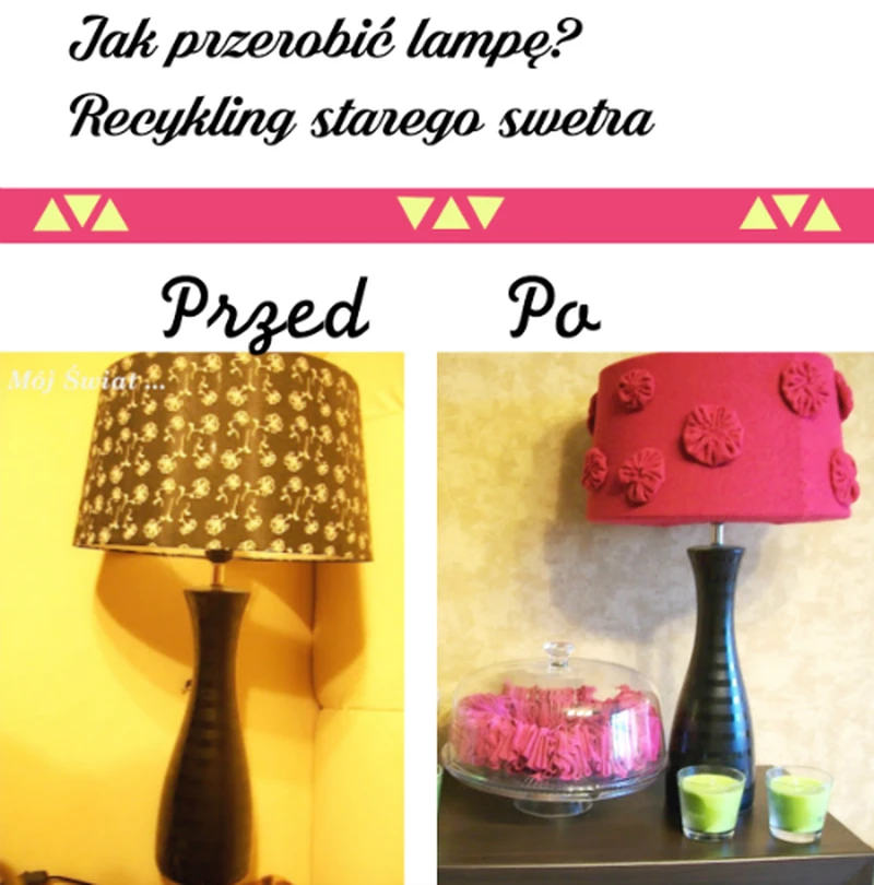 DIY recykling ubrań, jak zmienić abażur?