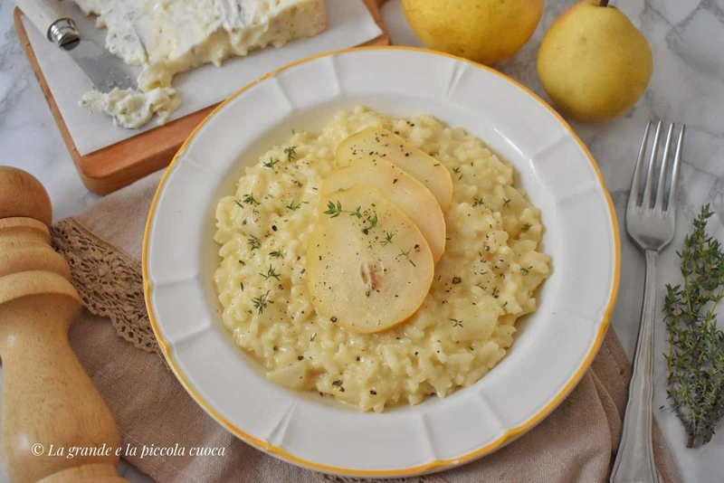 Risotto z serem gorgonzola i gruszką