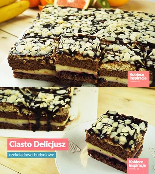 Ciasto Delicjusz - czekoladowo-budyniowy