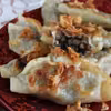 pierogi z kaszą gryczaną i grzybami leśnymi