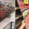 Fototapeta zamiast żywności?! Tak wyglądają obecnie markety w Wielkiej Brytanii.