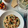 kremowe risotto z kurkami