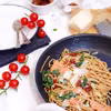 Spaghetti z łososiem i szpinakiem