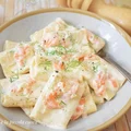 Makaron z mascarpone i wędzonym łososiem