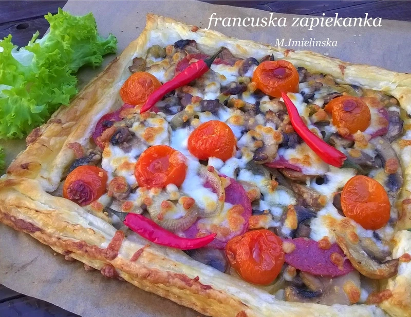 Francuska zapiekanka z salami