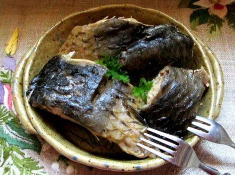 Karp wigilijny wędzony na parze