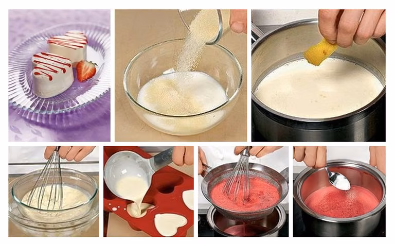 Panna cotta z sosem wiśniowym