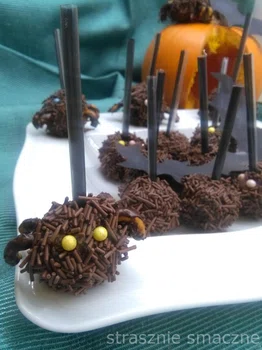 Cake pops pająki