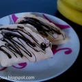 Naleśniki z twarożkiem, bananami i czekoladą