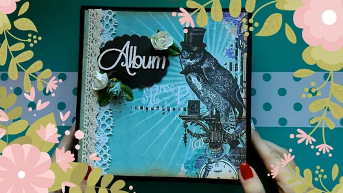 Kobiecy album pudełkowy, scrapbooking