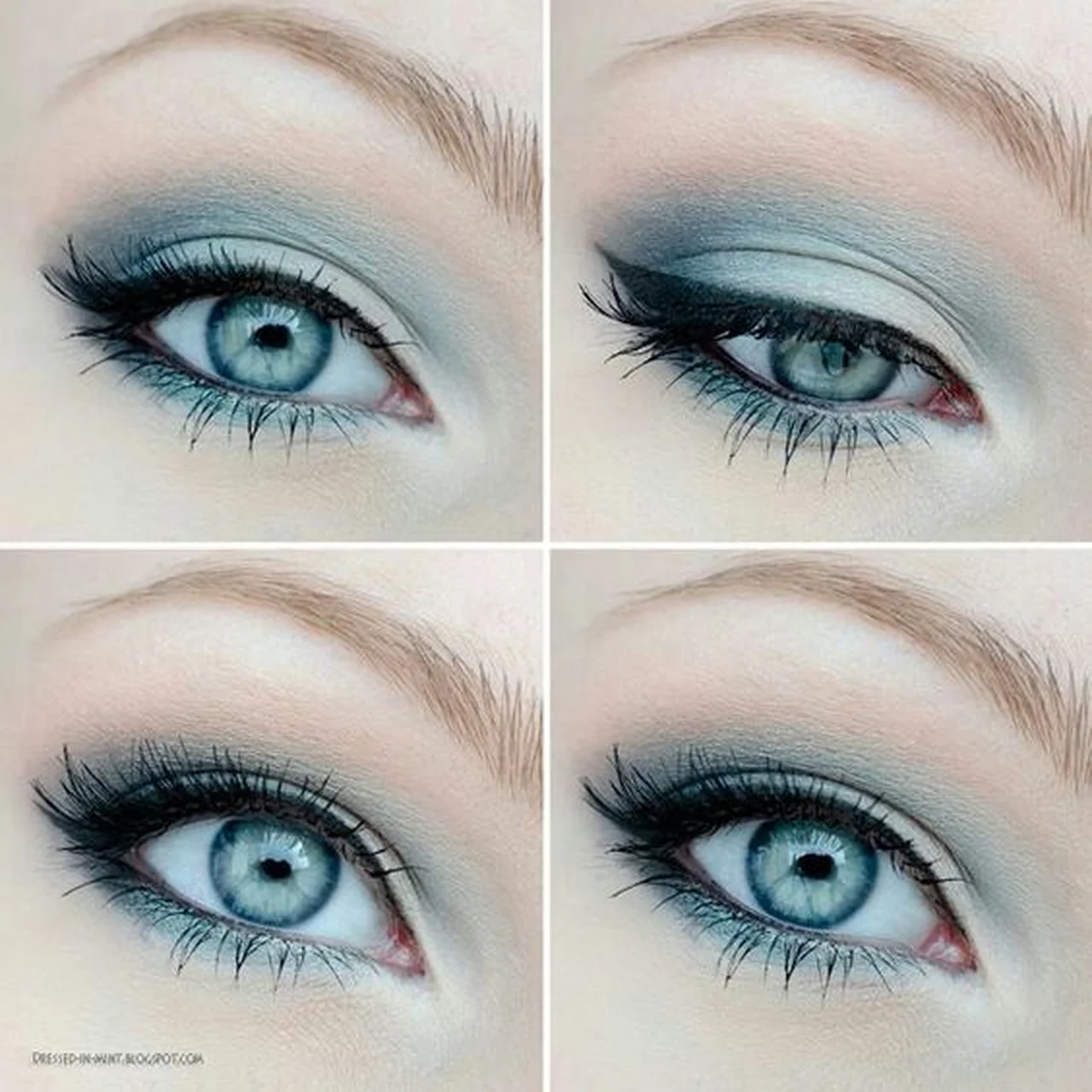 Błękitny eyeshadow