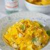 Makaron z puree z dyni i masłem truflowym