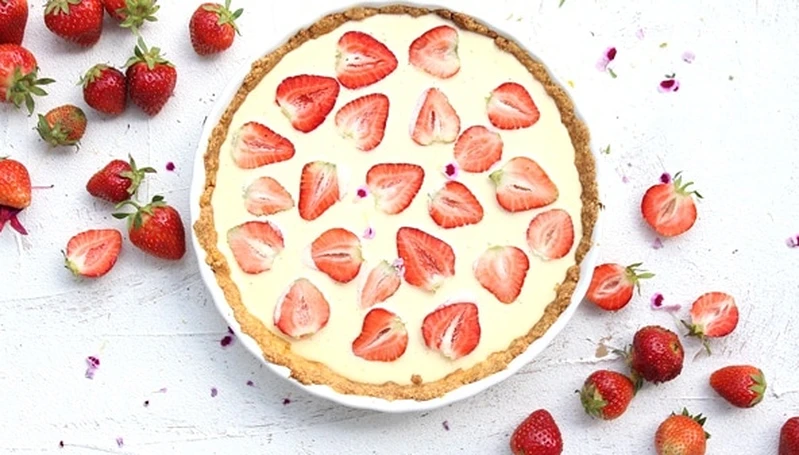 Bezglutenowa tarta z truskawkami