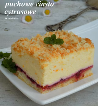 puchowe ciasto cytrusowe