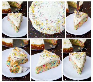 Ciasto w kolorowe kropki