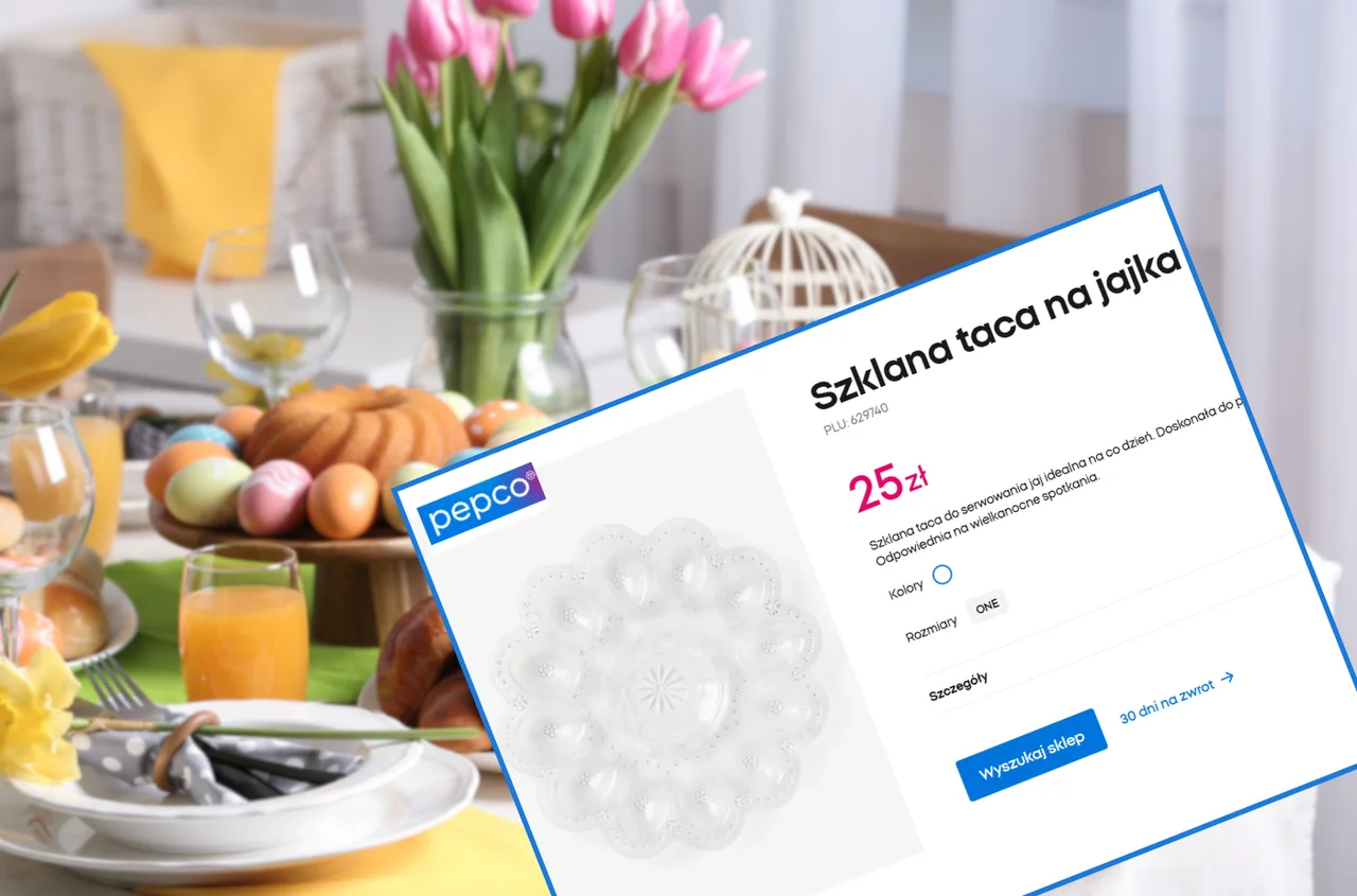 Ta szklana tacka na jajka z Pepco za 25 zł podbije Wielkanocny stół! Klimat jak u Babci,  ale w nowoczesnym wydaniu