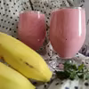 Koktajl malinowo - bananowy.