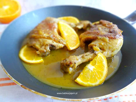 Udka kurczaka w sosie pomarańczowo-imbirowym
