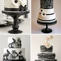 Biało czarne torty