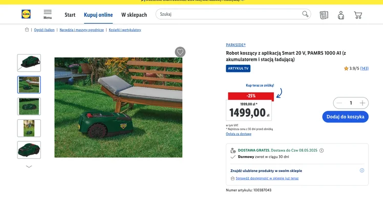 Zdjęcie Wiele osób poluje na ten hit z Lidla! Teraz 500 zł taniej -  cichy, precyzyjny i sam wróci do domu! #1