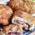 Kotlety schabowe z salami i serem