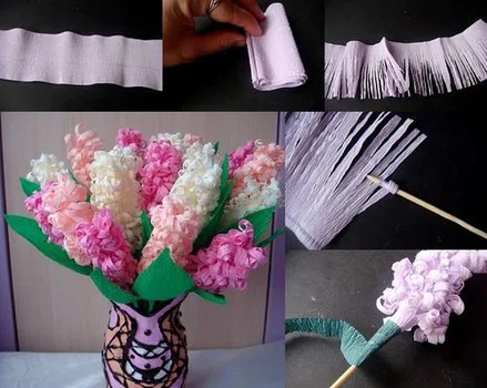 Piękne sztuczne kwiaty z papieru - instrukcja