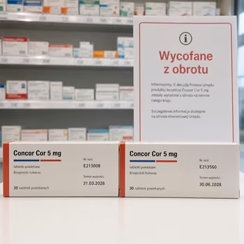 GIF wycofuje dwie serie Concor Cor 5 mg z obrotu w Polsce z powodu zanieczyszczenia N‑Nitroso‑Bisoprolol