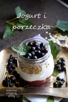 ogurtowe śniadanie z czarną porzeczką