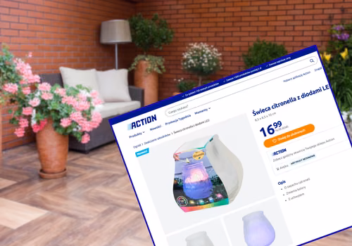Ta świeca z Action za 16 zł to hit na taras lub balkon! Komary nie mają szans, a kolorowe diody LED robią klimat magii