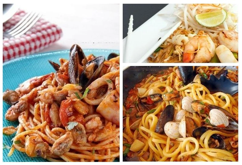 Spaghetti z owocami morza