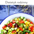Sałatka na grilla z fasolą kukurydzą i pomidorami