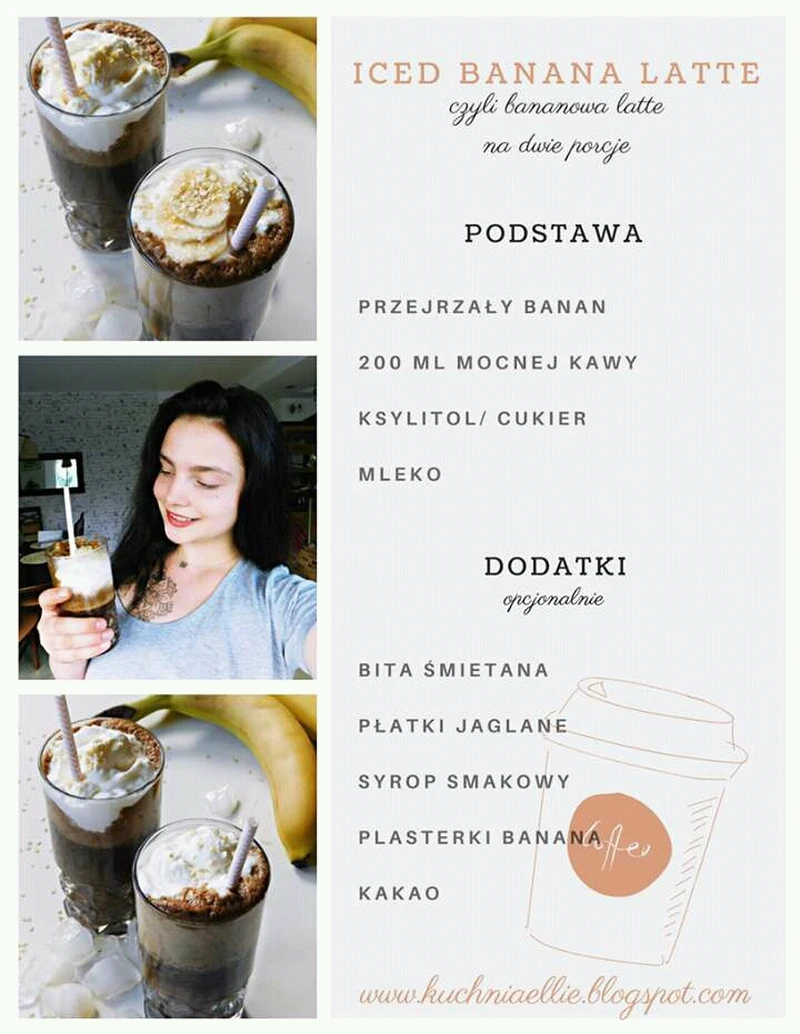 BANANA ICED LATTE - mrożona kawa bananowa!