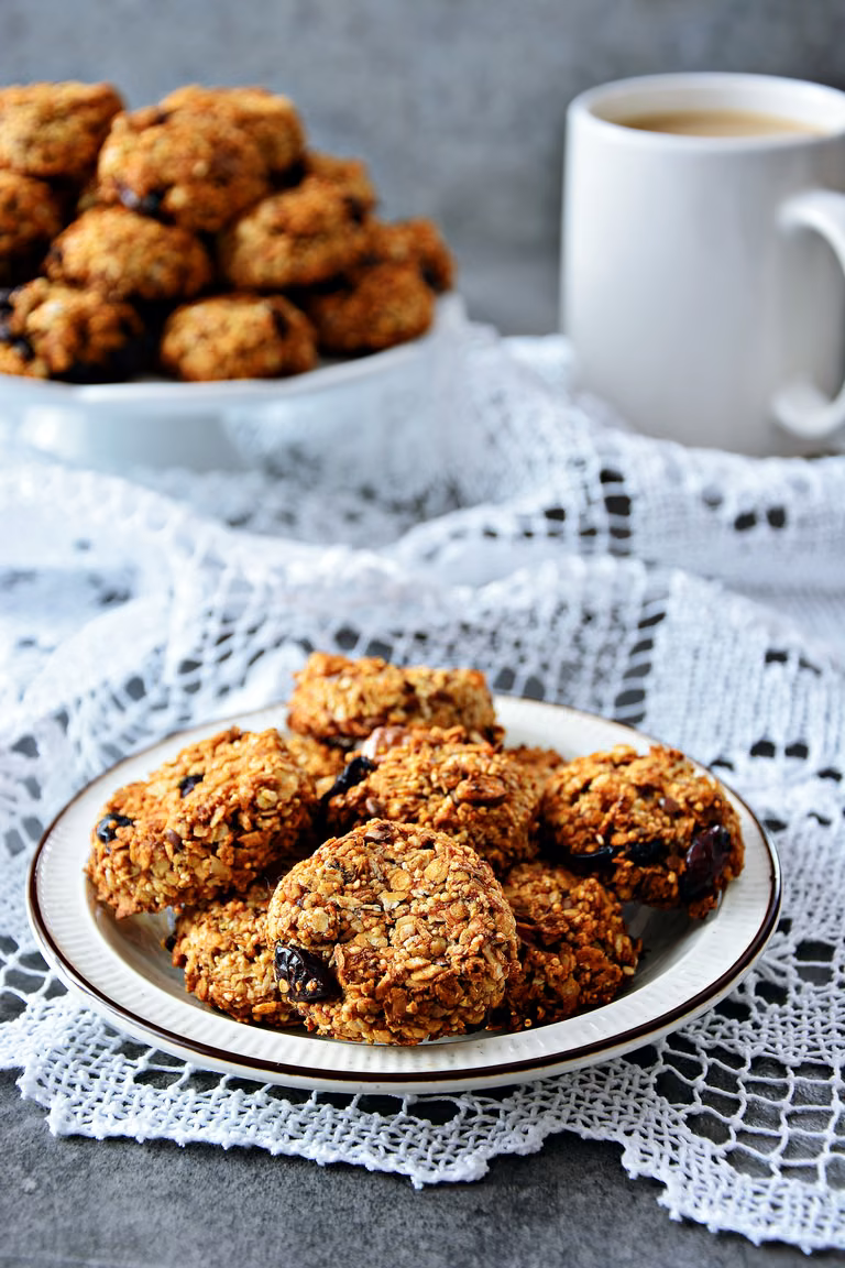 Ciasteczka mocy - owsiane z bakaliami (bez glutenu, wegańskie)
