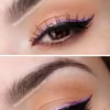 Fioletowy, brokatowy eyeliner