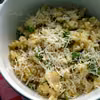 Risotto z owocami morza i zielonym groszkiem