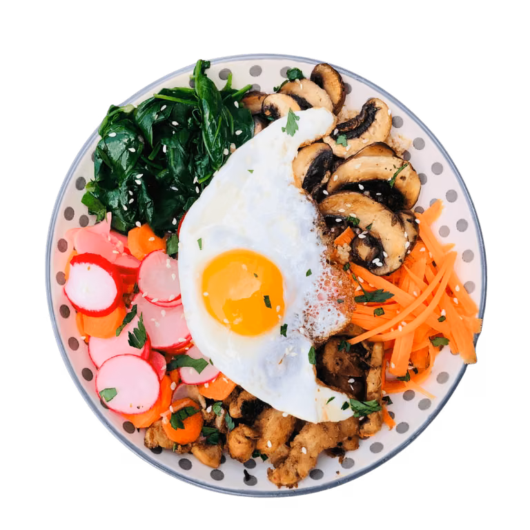 Kurczak bibimbap z kaszą orkiszową