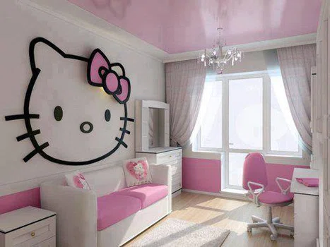 Pokój a'la Hello Kitty