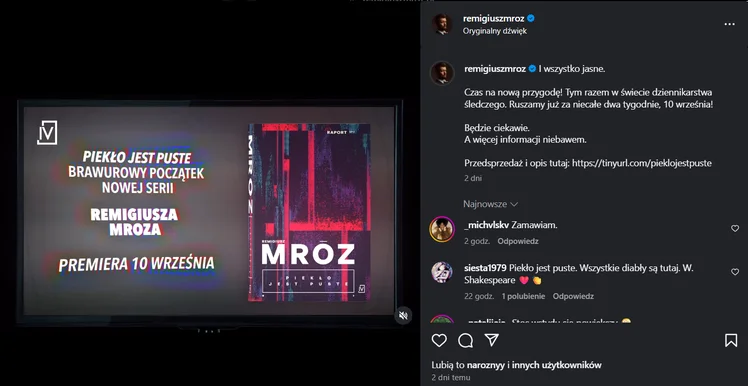 Zdjęcie Remigiusz Mróz wraca z nową serią! Premiera już we wrześniu 2025! #2