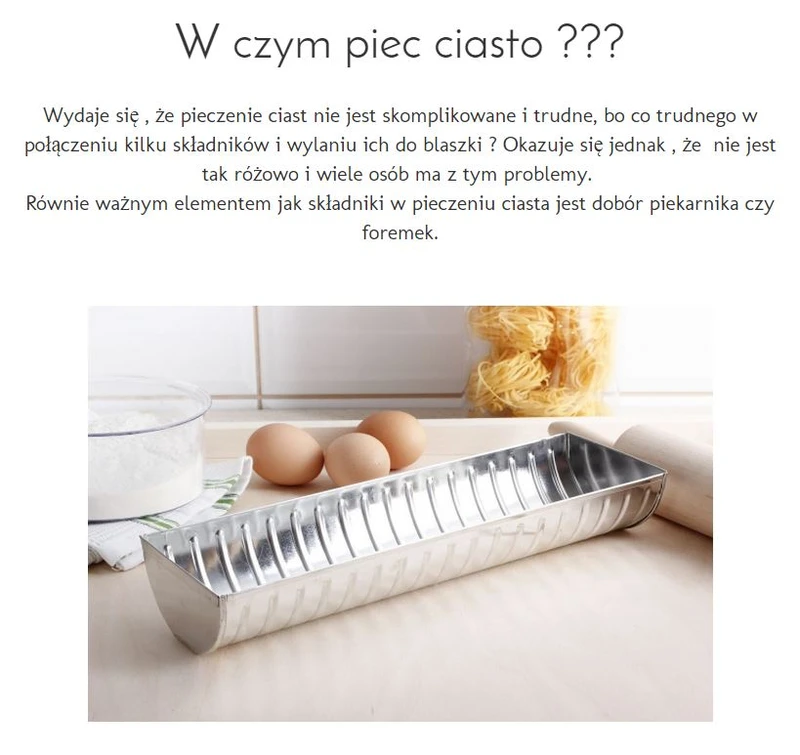 W czym piec ciasto ???