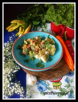 Brokułowa sałatka z dorszem