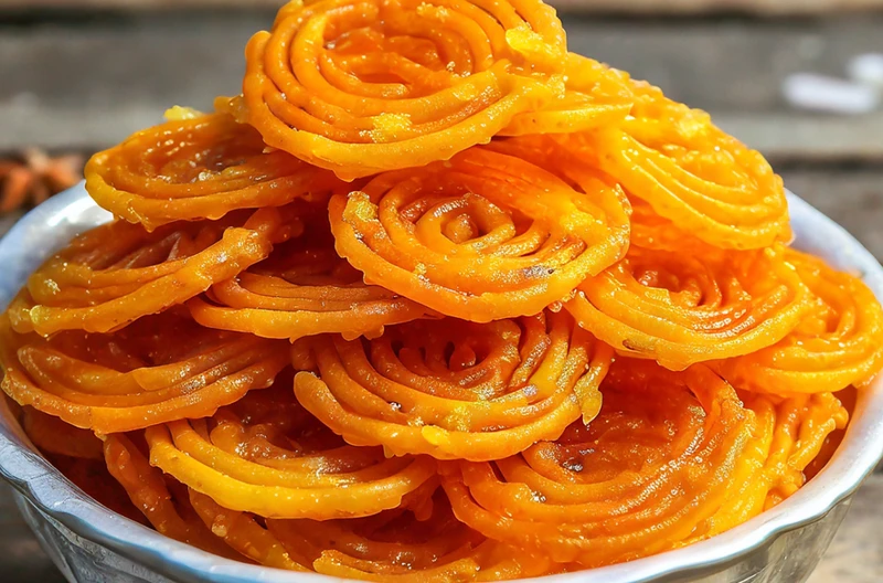 Te złociste spirale smakują jeszcze lepiej, niż wyglądają! Tradycyjne Jalebi – Słodkie i Chrupiące