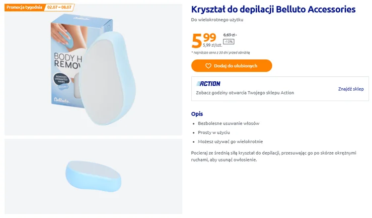 Zdjęcie Ten kryształ z Action za 6 zł to nowy hit do depilacji! Zero bólu, kabli i hałasu #1