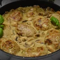 Mielone w sosie pieczarkowym