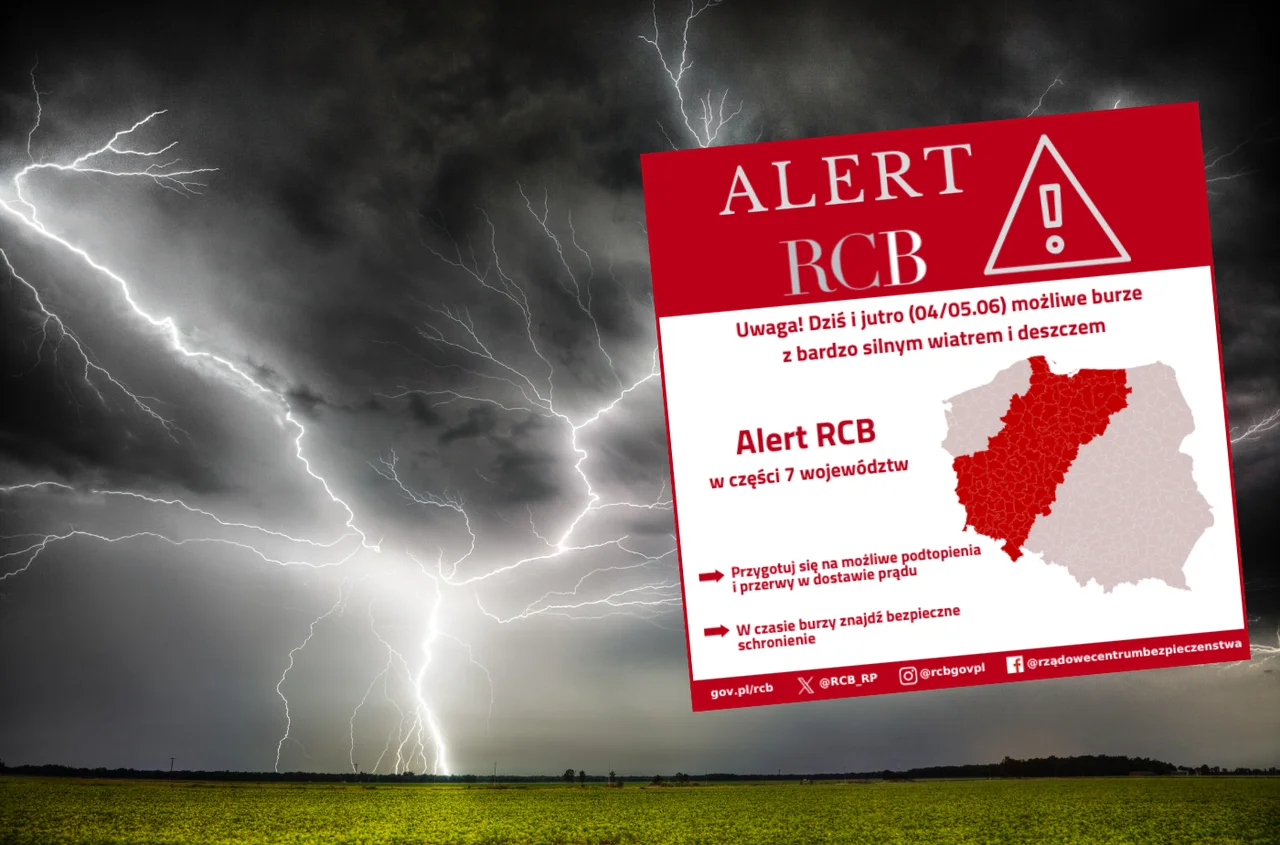 Alarm pogodowy dla milionów Polaków! RCB ostrzega przed gwałtowną pogodą i podtopieniami!