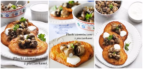 Placki ziemniaczane z pieczarkami