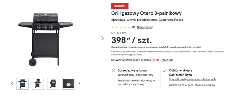 Zdjęcie Grill gazowy teraz o 200 zł taniej w Castoramie! 3 palniki i termometr w takiej cenie to hit #1