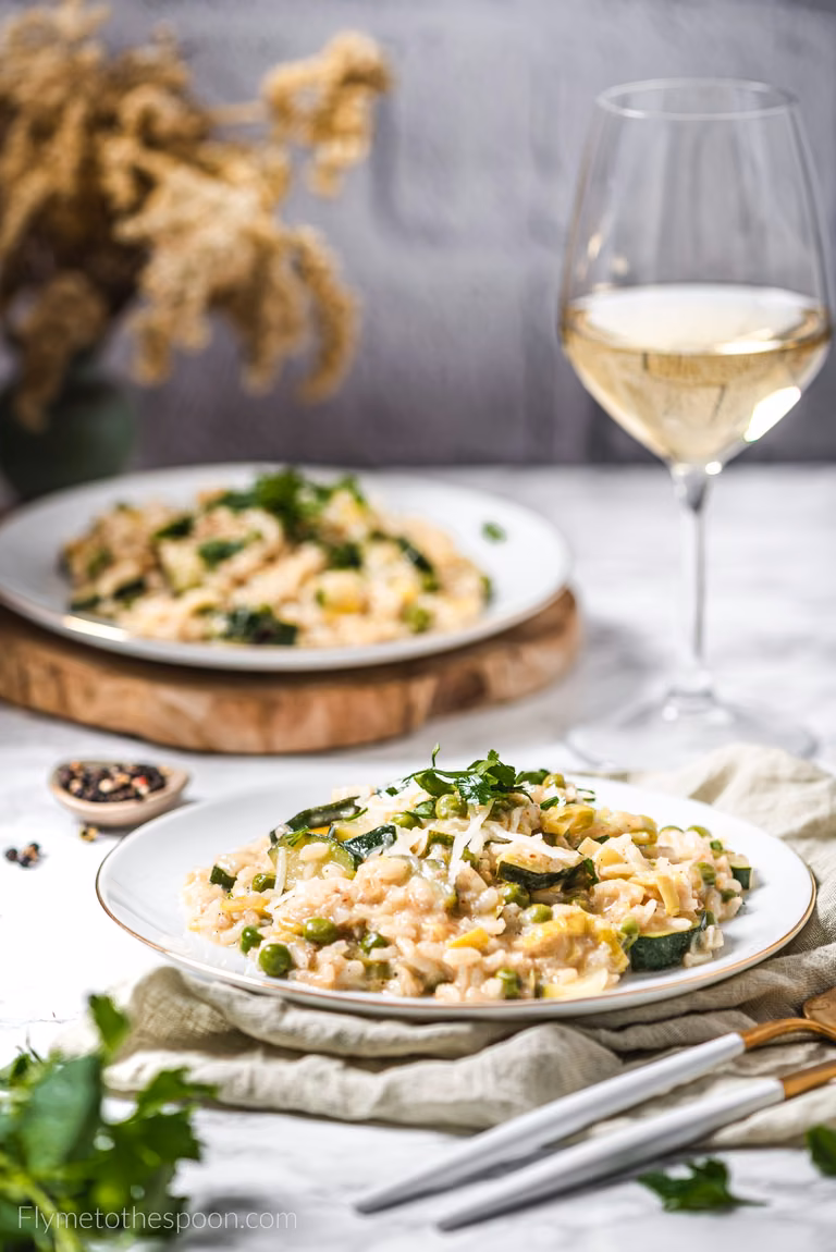 Risotto z porem i cukinią