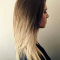 Ombre na prostych włosach