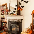 Dekoracje - kominek na Halloween