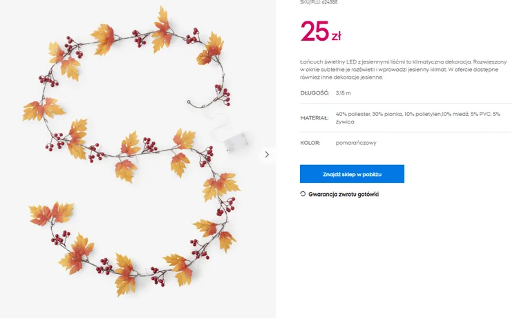 Zdjęcie Ten łańcuch LED z Pepco za 25 zł to nowy dekoracyjny hit! Jesienny motyw i ciepłe światło zrobią magiczny klimat i to bez prądu #1
